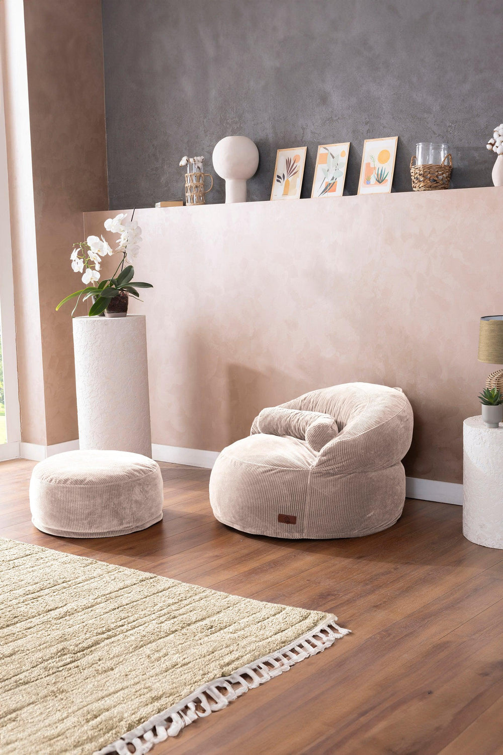 Pouf Lyzza Felix XL Ivoire