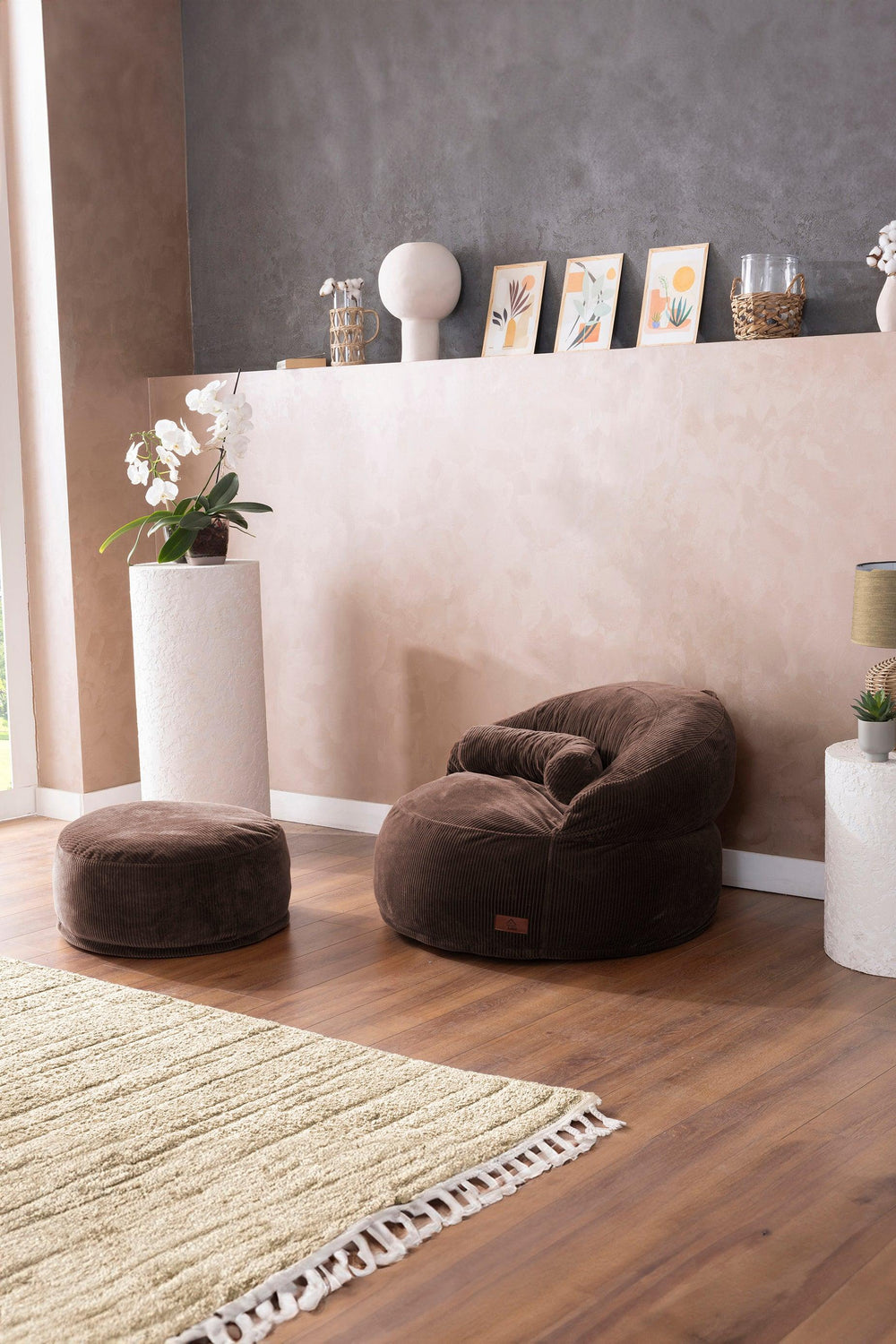 Pouf Lyzza Felix XL Marron