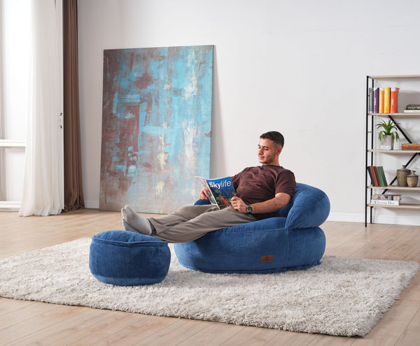 Pouf Lyzza Felix — Bleu Marine