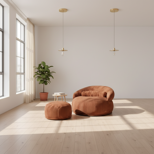 Pouf Lyzza Felix XL Terracotta