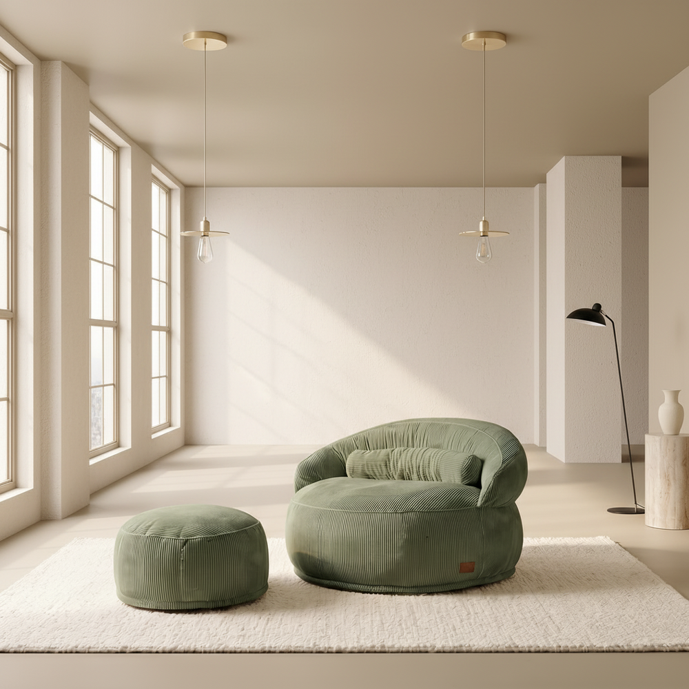 Pouf Lyzza Felix XL Vert