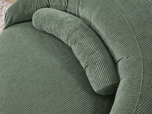 Pouf Lyzza Felix vert détail de l’assise et du coussin